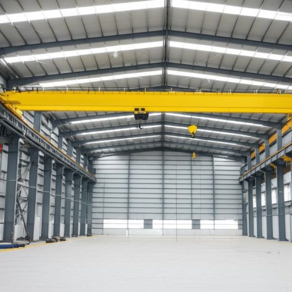 Steel Structure Warehouse Metal Storage Facility Featuring Crane Capacity 5 Tons 2 Pcs Providing Storage Solutions and Crane Operations