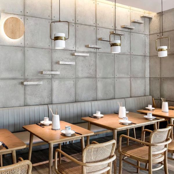 Customized Restaurant Furniture Outdoor Garden Wooden Dining Tables and Rattan Chair Restaurant Sets