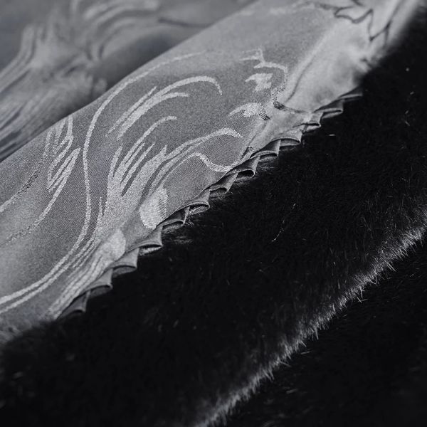 Indoor Hooded Ladies Coats Faux Fur Breathable Lining  Puffer Coat With Fur Hood