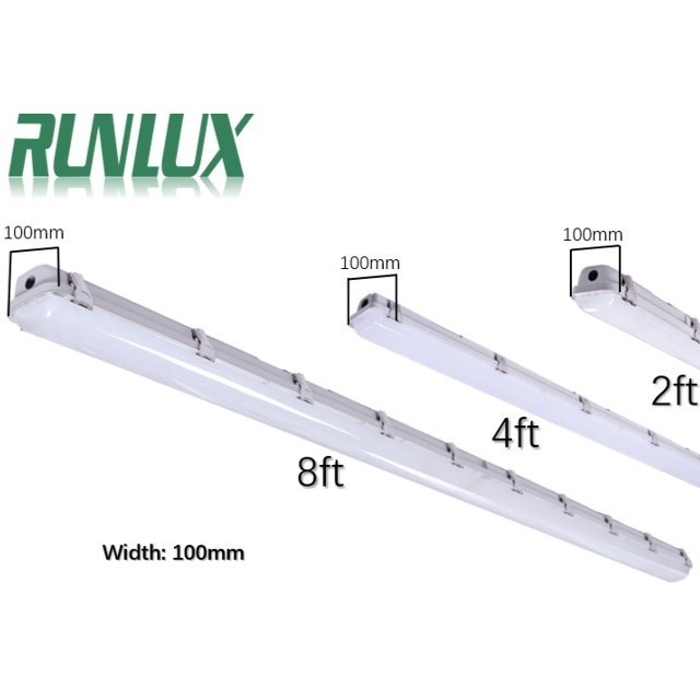 Energy-saving 2ft/4ft/5ft/8ft Tri-proof Light with 50000 Hours Lifespan and IP66 IK10