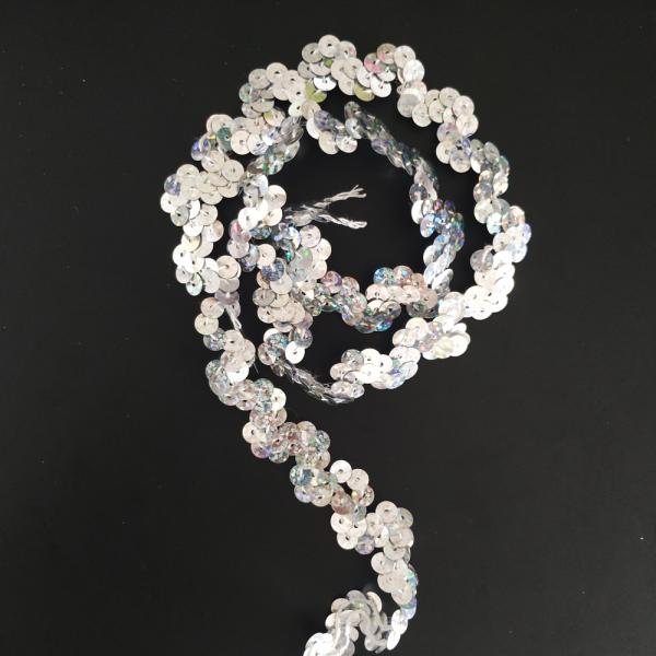 Серебряная лента 1cm Ric Rac Sequin Leiser