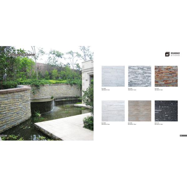Garden House Manufactured Stone Panels , Cultured Stone Sheets Natural Finish