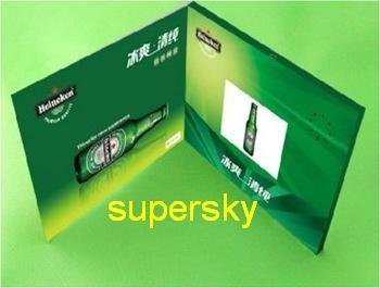 Matte Lamination Paper Video Brochure Card 480*272 With Sensor / SD Card