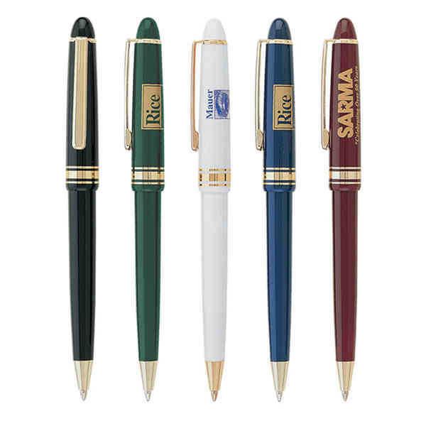 retractable hotel use logo brand plastic promotion pen,golden rings click plastic ball pen