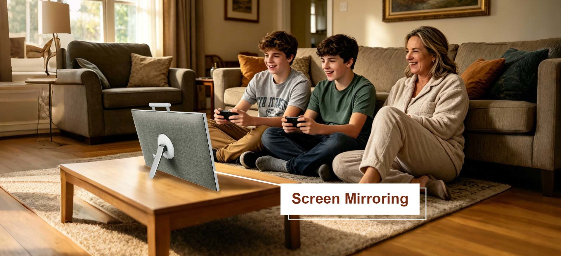 Portable Smart TV 27 Inch Detachable Stand 6nm 8 Core 8GB RAM 128GB ROM 4K Display Wireless Casting Whiteboard Outdoor Camping