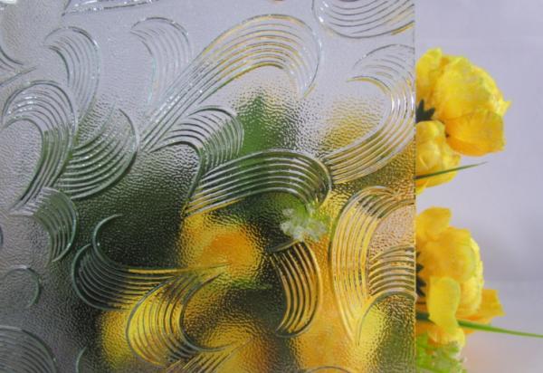 Aqualite  3mm  Clear Hitchcross Patterned Glass , Tempered Glass Panel with Polished Edges