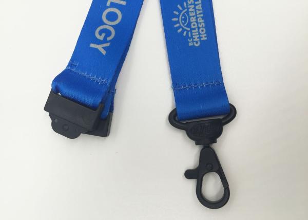 Blue sublimation printing lanyards/ heat transfer lanyards with plastic lobster clip