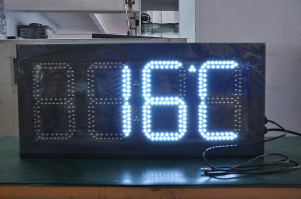 Exterior 12 polegadas LED tempo e exibição de temperatura RF controle remoto