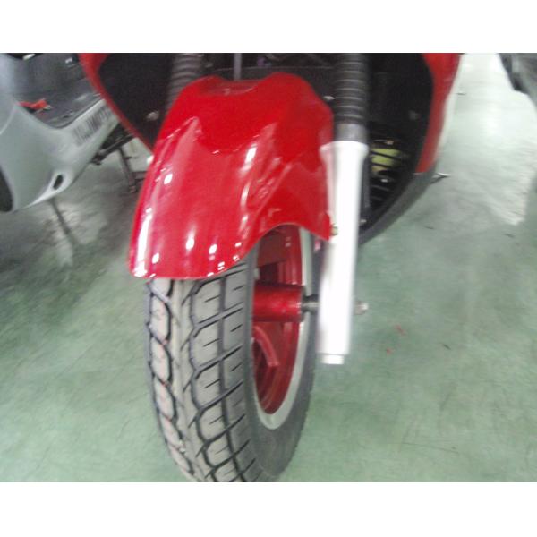 Two Headlights Blue Adult Gas Scooter , 150cc Motor Scooter With 2 Seats Real Leather