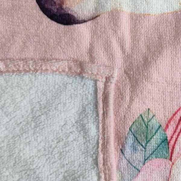 Custom Cartoon Printed  Microfiber Kids Hooded Beach Towel Poncho