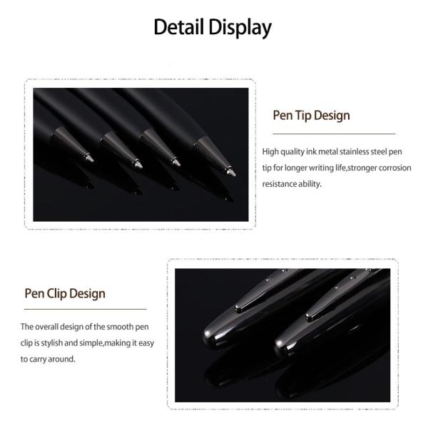 Twist Type Business Metal Ball Point Pen 1.0mm Textured Grey Pen Barrel Signature Pen