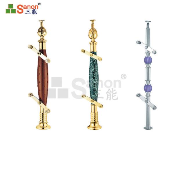 Interior / Exterior Stainless Steel Balustrade Parts 0.8mm Satined Mirror Surface