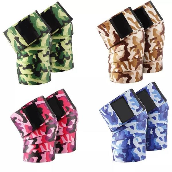 Adjustable Sports Protective Gear Weightlifting Knee Wraps For Squats
