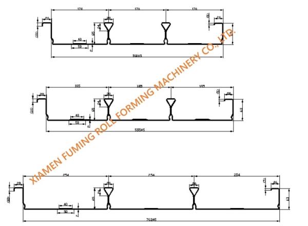 Auto Floor Decking Roll Forming Machine Precise Cutting Length