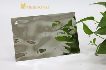201 Stainless Steel Water Ripple Decorative Sheet 0.65mm Thickness 1219x2438mm for Wall and Ceiling