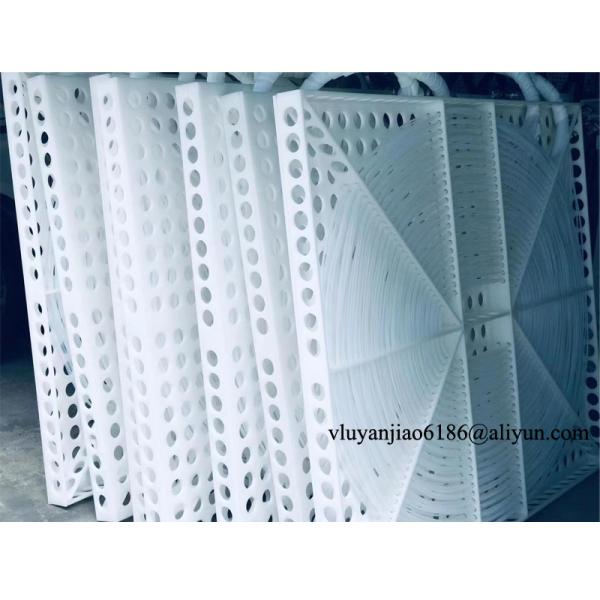 Intercambiador de calor de PTFE resistente a la química con conexiones de