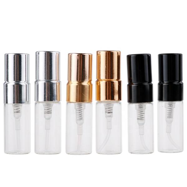 2ml Transparent Glass With Black Plastic Lid , Glass Pump Bottles for  Alcohol disinfection