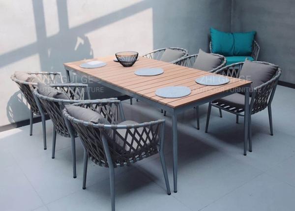 New design Hotel Aluminium Textilene chairs and table Outdoor Garden Backyard PE Rattan chair