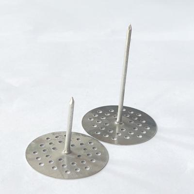 M3*75 Mm Galvanized Marine Insulation Pins With Perforated Disc Base
