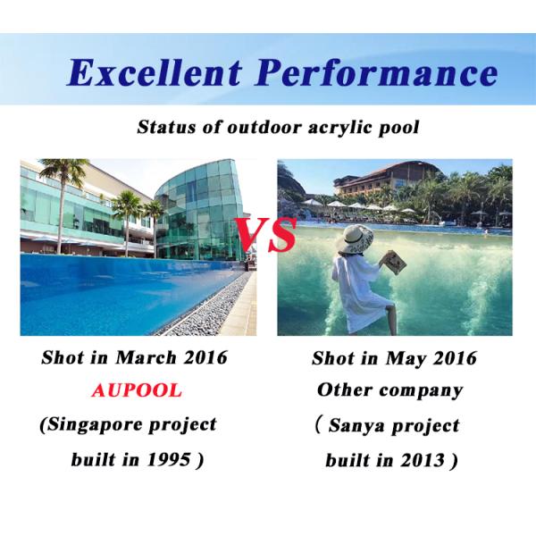 Акриловый окно бассейна OEM для роскошных наружных литых листов PMMA
