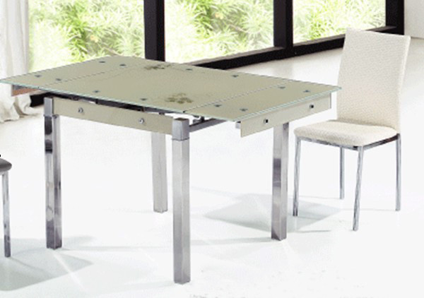 cheap glass extending dining table