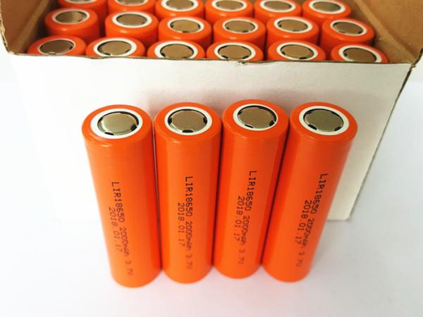 High Safety Cylinder 18650 Li Ion Battery  3.7 Volts 2000mah MSDS UN38.3 Certificated