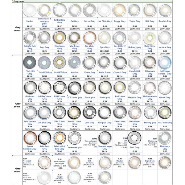 OEM Cosmetic Tinted Circle Black Pupil Contact Lenses 3 Tone For Dark Eyes