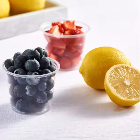 3oz PLA plástico copos de tempero descartáveis com tampa articulada Eco-friendly