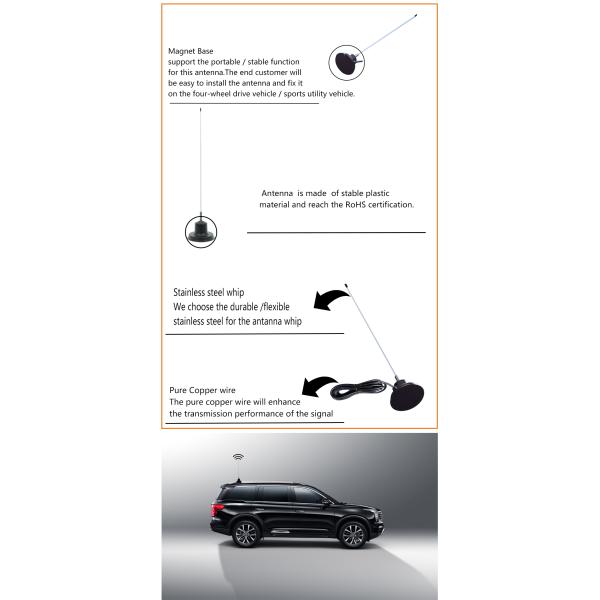 Сталь взбивает антенну радио 4 Cb Uhf антенны 26-28MHz CB корабля ватта автоматическую