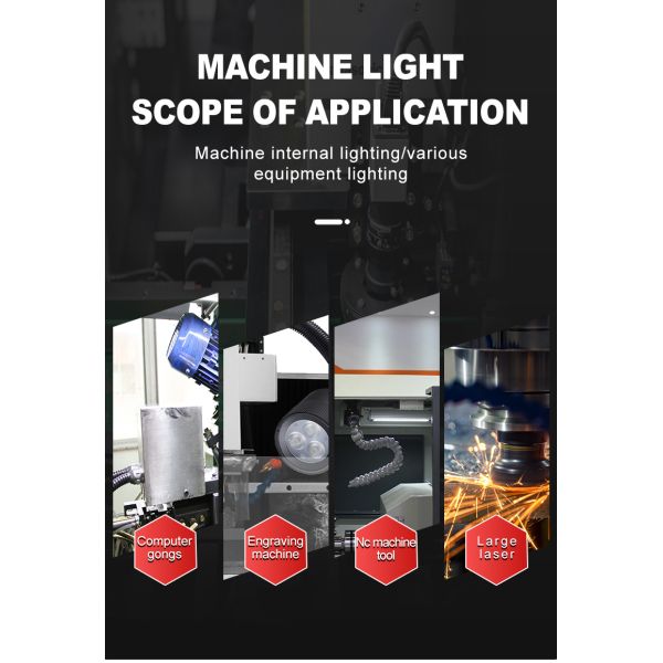 Luz de trabajo LED para máquina CNC de 40W, 105Lm, luminosa, duradera, 6500K, ángulo de haz de 110°