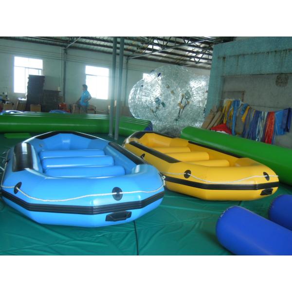 Шлюпка сплотка голубого брезента ПВК рекламы 0.9мм раздувная, раздувное река БоацИХРБ010