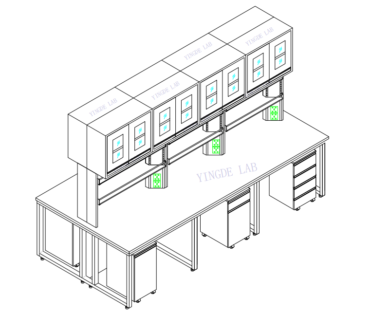 Customized Lab Work Bench Steel Wood Modular Lab Table For University School Hospital Living Room