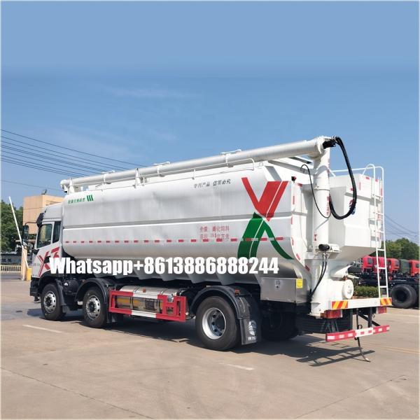 6*2 LNG 32000-37000 Litres Camions d'alimentation pour animaux  Semi-remorque pour matériaux en vrac  Camion de transport de nourriture en vrac