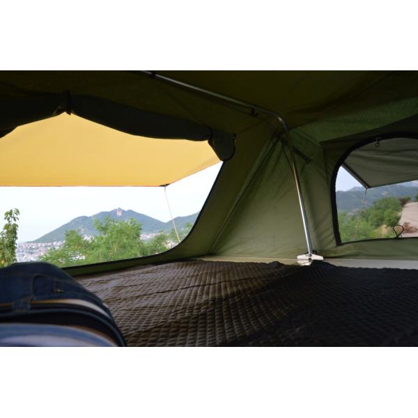 Grey Car Roof Top Tent for Vehicle Diy 4 Person Camping Area 2.4 Square Meters