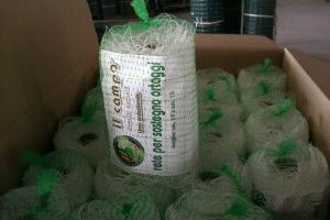 Green Plant Support Net / Agriculture Net Hdpe With Uv , 15x17cm Mesh