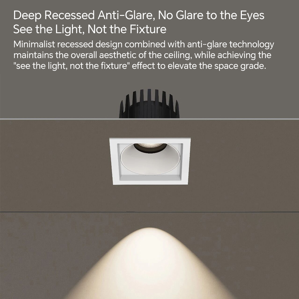 3*10W Anti-glare LED Downlight CRI90 100lm/W Triac /0-10V/Dali-2 Dimmable  Beam angle 15°/24°/36°50° Optional Recessed  Spot LED Down light for Commercial Spaces