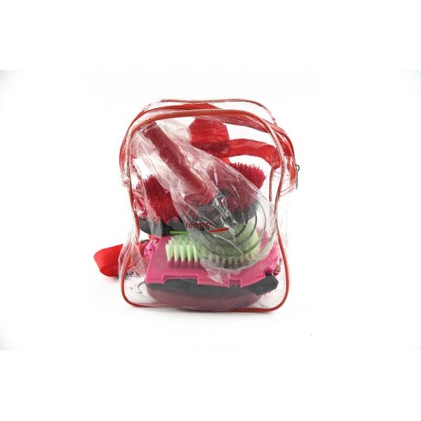 Розовый набор холить лошади, подпертое плечо ПВК оборудования холить лошади