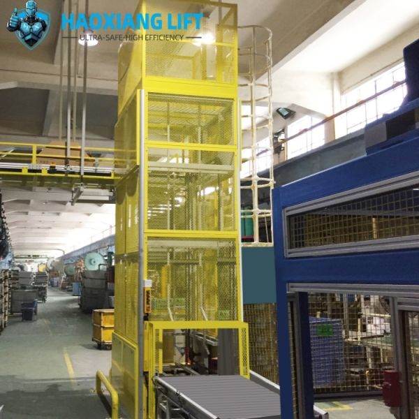 2-Level Hydraulic Vertical Reciprocating Conveyor - 5M 1500-4000kg HAOXIANG Industrial Material Handling Lift