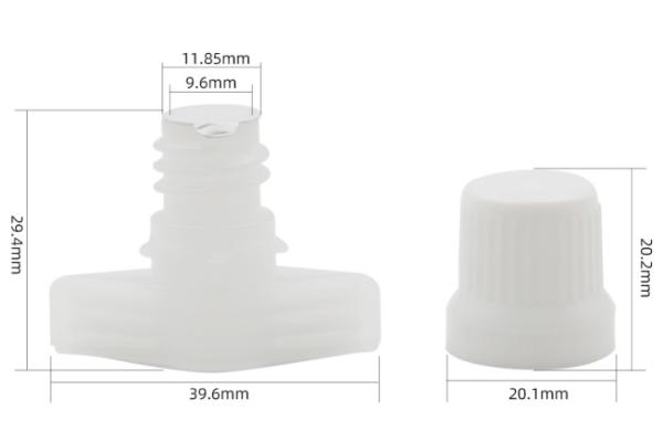 9.6mm bouchon de sortie en plastique avec détergent de linge en feuille d'aluminium