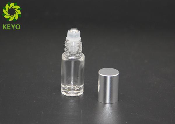 3ml Mini Round Metal Ball Glass Perfume Bottles , Glass Scent Bottles