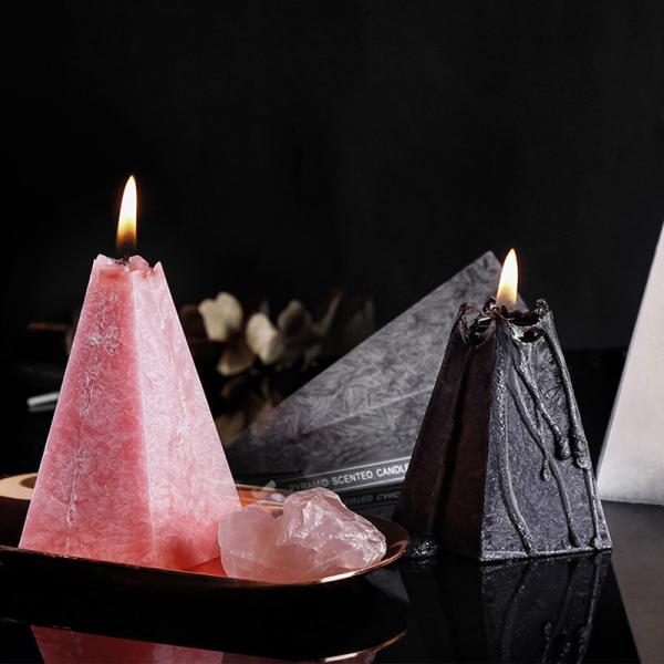 Home Decoration Cone Shape Scented Soy Wax Candle With Luxury Candle Packaging Box