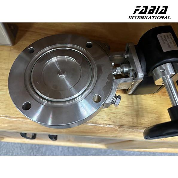 Valva de borboleta elétrica de aço inoxidável de alto vácuo para alimentos e bebidas