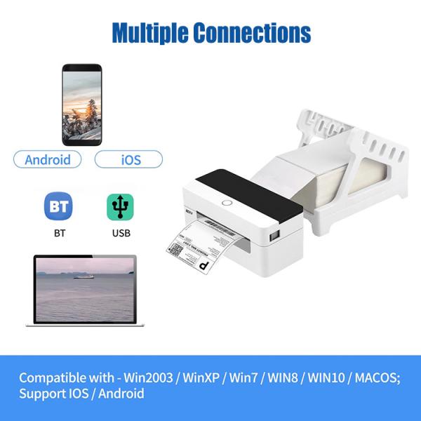 Совместимое принтера 4x6 ярлыка 110mm USB Bluetooth термальное Handheld со смартфонами