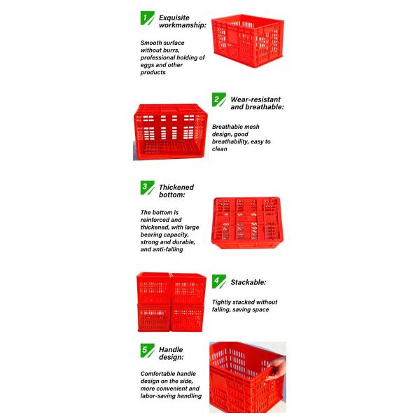 Customize Surface Handling Plastic Turnover Crate for Transportation and Storage