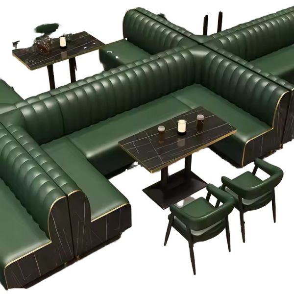 Hot Sale Luxury Bench Booth Sofa for Modern Restaurants Nightclubs Hotels Schools-Custom Aluminum Restaurant Furniture Durable