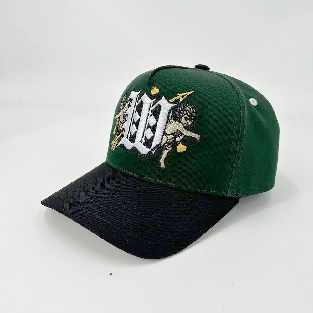 Personalized Embroidered 5 Baseball Caps Panel Mid Profile Custom Embroidery Cotton Trucker