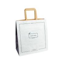 OEM Printing Recycle Craft Handle Paper Bags Food Packaging Take Away