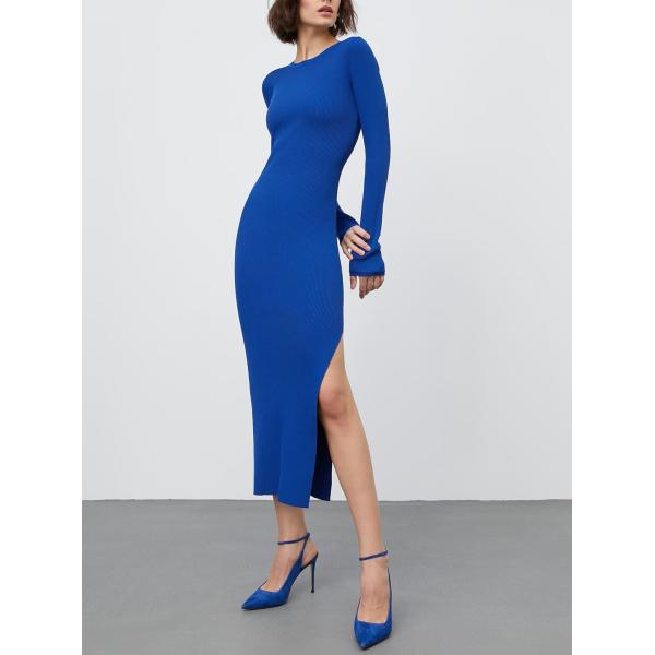 Midi Élégance Robes Femmes Robes Formelles Travail Casual Tricoté Vêtements féminins en une pièce