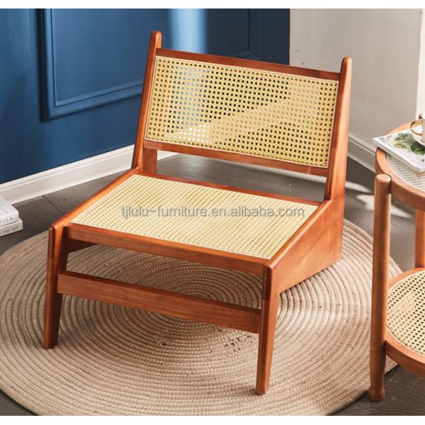 Design Classical Solid wood rattan chair with Lacquered Finish NO Folded modern nordic Lounge chair