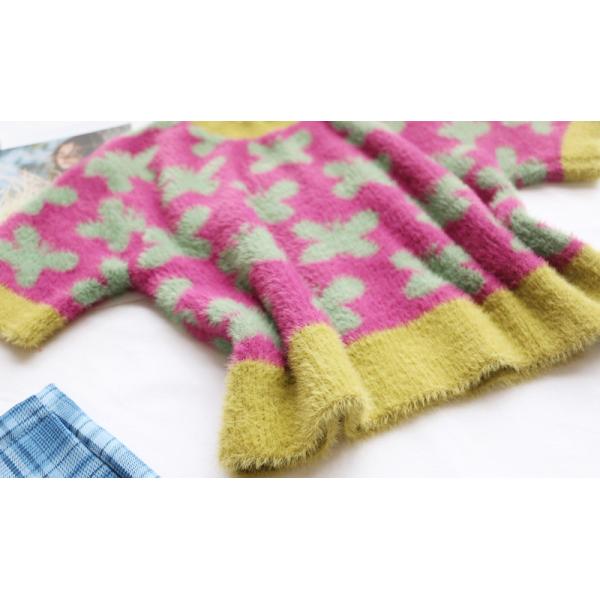 Short Sleeve Crop Top Knit Sweater Jacquard Woolen Sweaters For Ladies